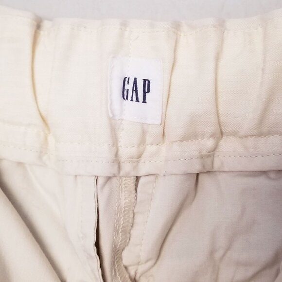 Gap Women 8 High Rise Wide-Leg Khakis with Washwell French Vanilla Cream Cropped - Picture 8 of 14